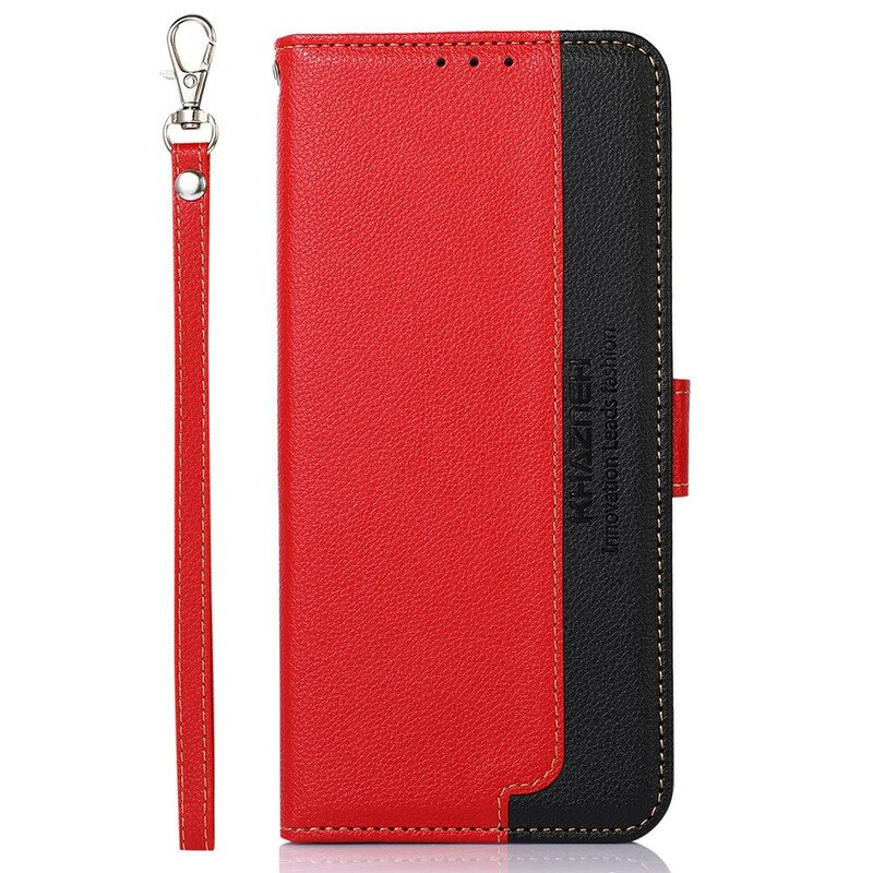 Etui Folio do iPhone 13 Pro Max Rfid Khazneh W Stylu Liczi